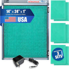 14x24x1 Polarized Media Electronic Air Filter - High Air Flow - Homeowner Installed - 1-Yr Supply of Replacement Pads - Simply Replace Your Current AC/Furnace Air Filter and PLUG IT IN!