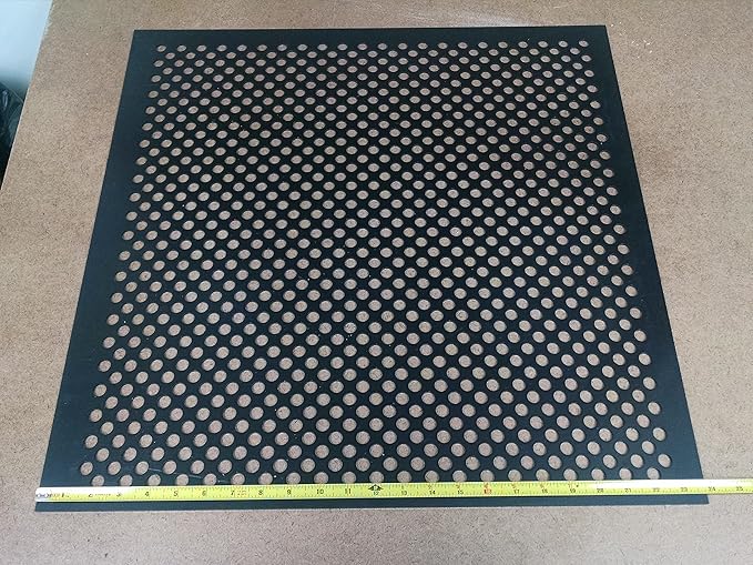 2'x2' Black Plastic Perforated Tile, 10 Pack, with 1/2" Holes