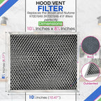Stove Hood Vent Filter 10.5" x 8.8" 41F 97007696 Fit's Nutone & Broan Range Hood Filter Replacement for Ductless Exhaust Fan - Mesh Screen Filters Grease & Carbon Freshens Kitchen Oven Air (1-Pack)