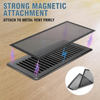 6 Pack Strong Magnetic Floor Vent Cover - PVC Mesh Register for Wall Ceiling Floor Catch Debris Hair Insect (Black, 5.5 x 12 Inch)