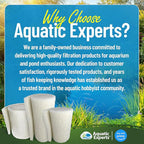 Aquatic Experts Classic Koi Pond Filter Pad FINE - White Bulk Roll Pond Filter Media, Ultra-Durable Pond Filters for Outdoor Ponds, Reusable Fish Pond Filter Material, USA, (18" x 36", Fine (White))