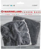 Marineland Carbon Bags, 2 Count, Support Chemical Aquarium Filtration, Rite-Size S, T and X, Fit All C-Series and Magniflow Canister Filters