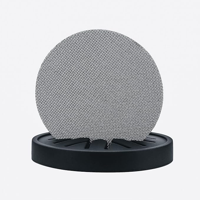 Normcore Puck Screen Stand - Silicone Puck Screen Holder - Compatible with 58.5mm 53.3mm 51mm Reusable Coffee Filters and Espresso Machine Portafilter Basket - Black
