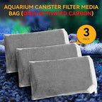 3 Pack 8 Oz Pro-C Aquarium Canister Filter Media Bag (Only Activated Carbon) for Penn-Plax Cascade Filter Parts, Also fits Eheim ECCO, Eheim Pro/Pro II, AquaClear 500 and FilStar Canisters