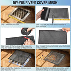 39x16 inch Customizable DIY Floor Vent Covers, Magnetic PVC Vent Mesh for Wall, Ceiling & Home Floor, PC Case Dust Mesh Filter