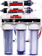 LiquaGen Portable - 6 Stage Dual Use (Drinking & 0 PPM Aquarium Reef/Deionization) Reverse Osmosis Water System (RO/DI) w/pH Alkaline Mineral Restoration Filter (75 GPD)