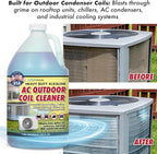 Nature's Freedom HVAC Coil Cleaner – Heavy Duty Alkaline Formula for Outdoor AC Condenser Units – Gallon
