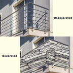 Privacy Fence Screen 3.6' x 65.6' Heavy Duty 165 GSM HDPE Outdoor Privacy Screens, Includes Cable Ties for Garden Wall, Patio Gate, Patio Deck, Stone Pattern