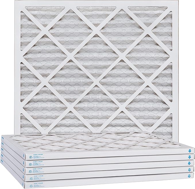 Aerostar 21 1/4x21 1/4x1 MERV 11, Pleated Air Filter, 21 1/4 x 21 1/4 x 1, Box of 6, Made in the USA