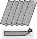 YOKIVE 6 Pcs Magnetic Floor Vent Covers, Floor Register Cover PVC Mesh Air Vent Screen Filters, Great for Home Floor, Wall, Ceiling, Catch Debris Hair Dust (Black, 14-Inch x 6-Inch)