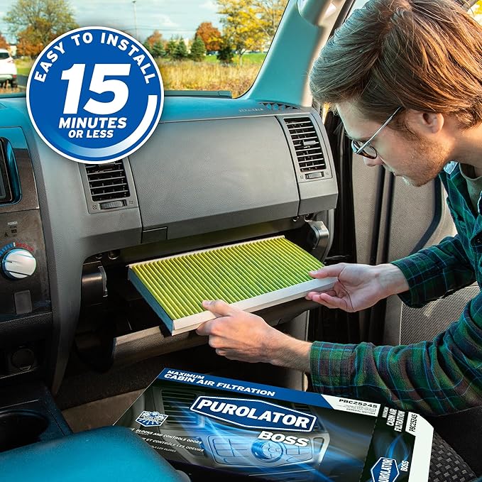 Purolator PBC25764 PurolatorBOSS Automotive Cabin Air Filter with Febreze & Activated Carbon, Car & Truck Passenger Compartment OEM Filter Replacement for Nissan Frontier, Pathfinder, and more