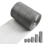 5" X 50 ft 304 Stainless Steel Mesh, Wire Mesh for Plants, Hole Fill Fabric Gap Blocker, Double Layer Metal Mesh Roll, Flexible Stretchy for Garden House and DIY (B-5" X 50 ft)