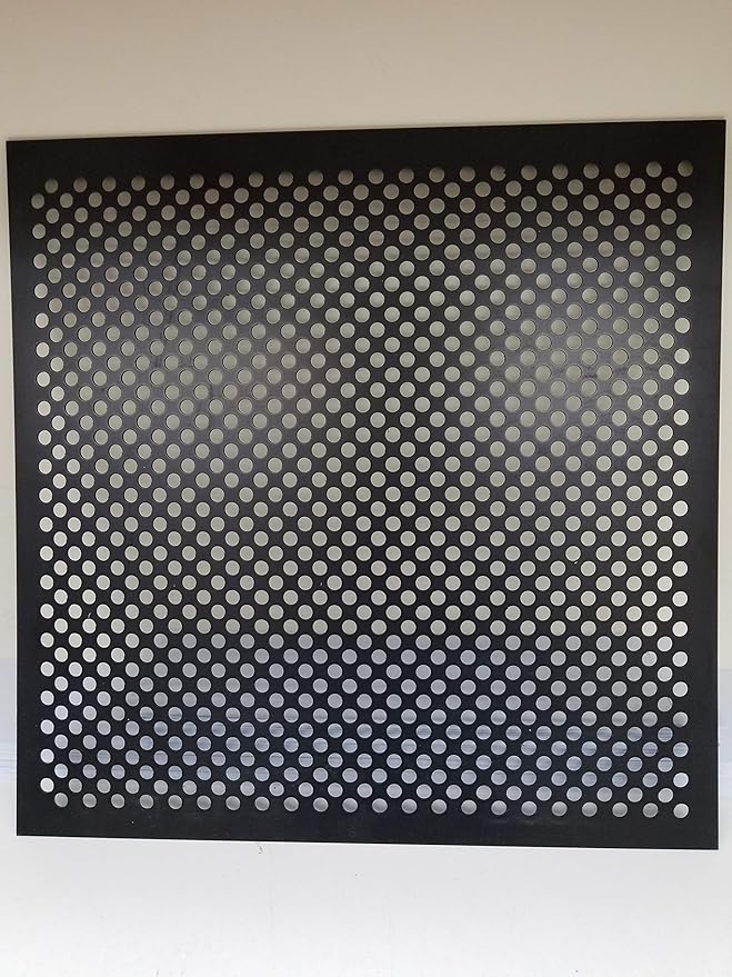 2'x2' Black Plastic Perforated Tile, 5 Pack, with 1/2" Holes