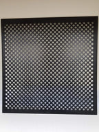 2'x2' Black Plastic Perforated Tile, 3 Pack, with 1/2" Holes