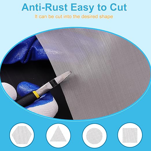 4 Pcs 13x9 (33cmx23cm) 120 Mesh 304 Stainless Steel Wire Mesh Sheet, Rustproof Metal Mesh Sheet Screen for DIY Crafts, Vent Covers, Garden Fencing, Window Protection & Industrial Filters