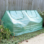 Sunnydaze Outdoor Portable Mini Cloche Greenhouse with 2 Zipper Doors - Green