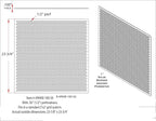 2'x2' Black Plastic Perforated Tile, 5 Pack, with 1/2" Holes